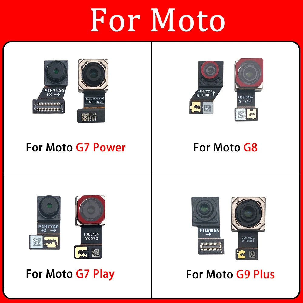 

20Pcs，Tested Rear Camera For Moto G6 G7 G8 G9 Play G7 Plus G9 Power Front Back Camera Module Flex Cable Replacement Parts