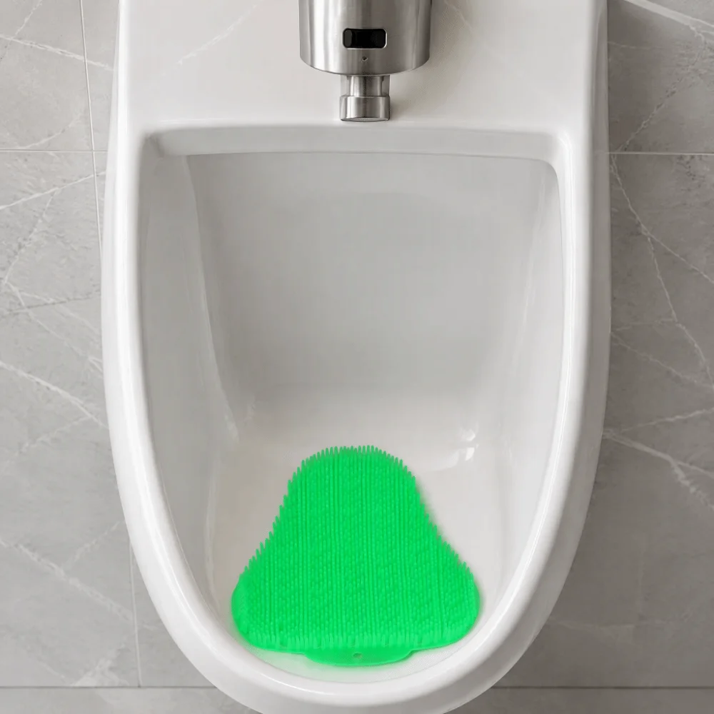 10 Pack Triangle Shape Urinal Filter Screen Splashproof Deodorizer Urinal Splash Mat Green Fresh Scent Urinal Deodorizer Pad