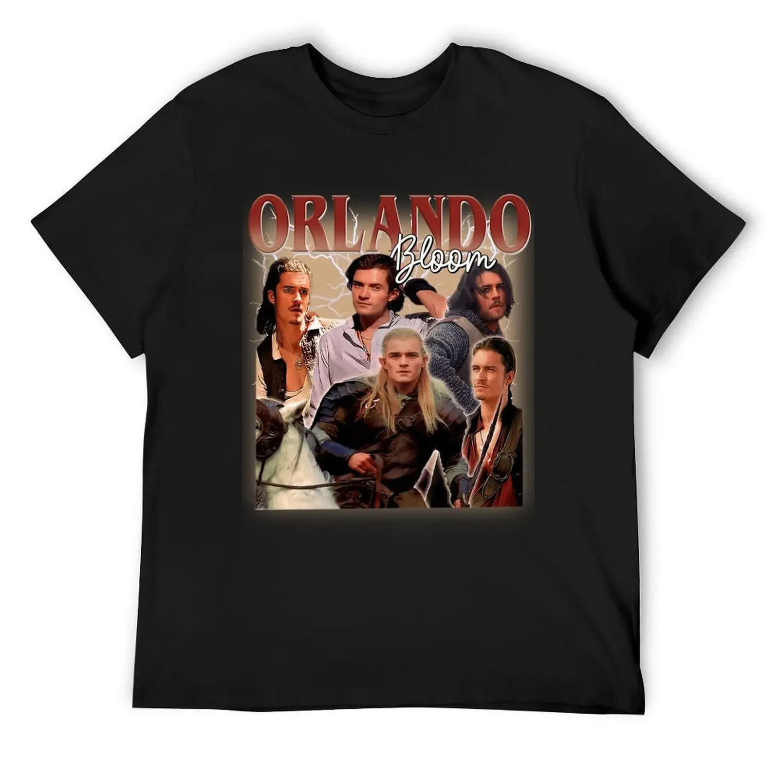 Orlando B Actor T-Shirt plus size clothes plain cotton graphic tees blue archive plain black t shirts men