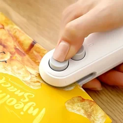Mini Snack Bag Sealing Machine USB Charging with Chip Cutter Plastic Bag Resealing Fresh-Keeping Food Storage Device