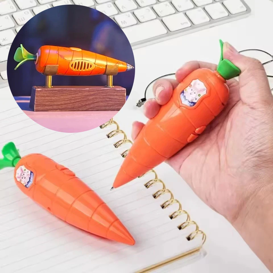 حار ديزني زوتوبيا 2 جودي الجزرة على شكل 2 في 1 مسجل صوت قلم حبر جاف | التسجيل 60 ثانية | القرطاسية الجدة الإبداعية #1