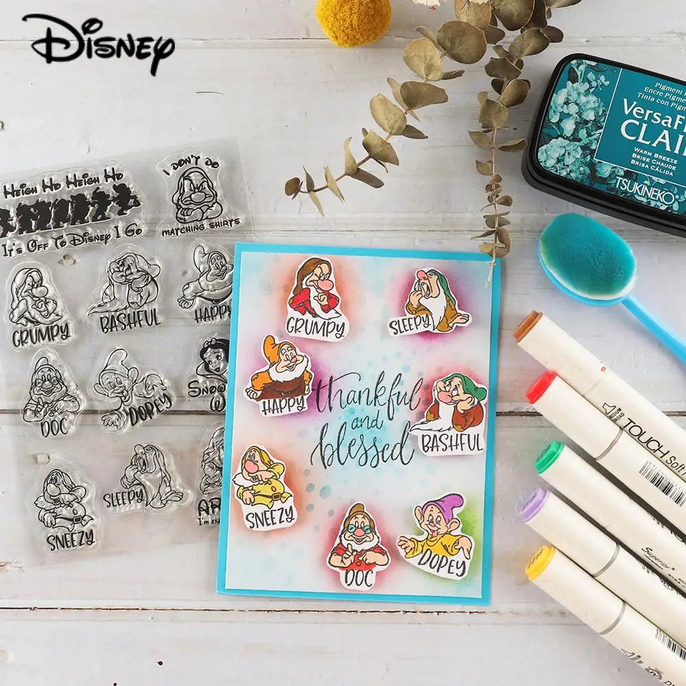 Disney Królewna Śnieżka 7. Krasnoludki Przezroczyste stemple silikonowe do samodzielnego scrapbookingu Tworzenie kartek okolicznościowych Rzemiosło