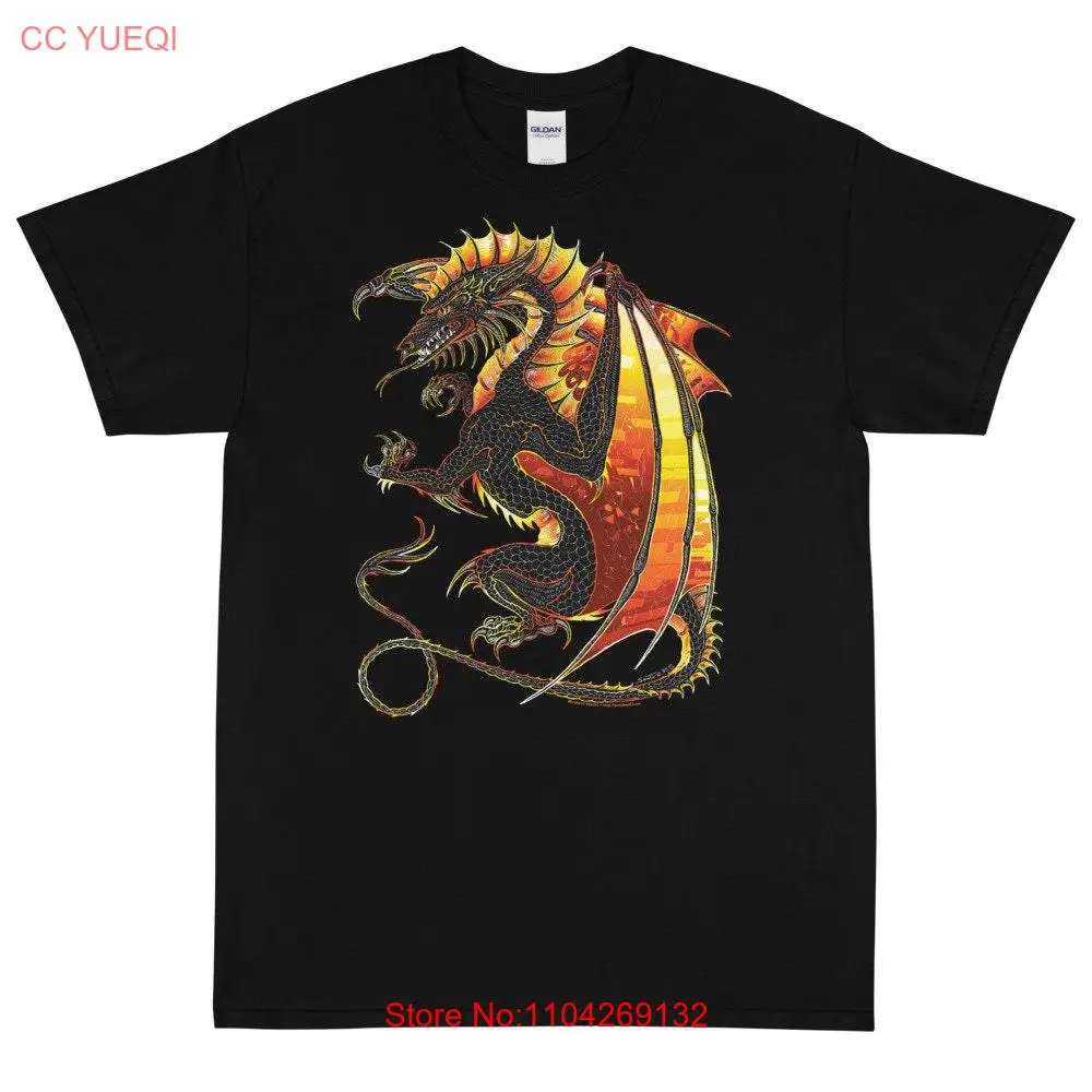 Fire Lava Dragon  T Shirt long or short sleeves