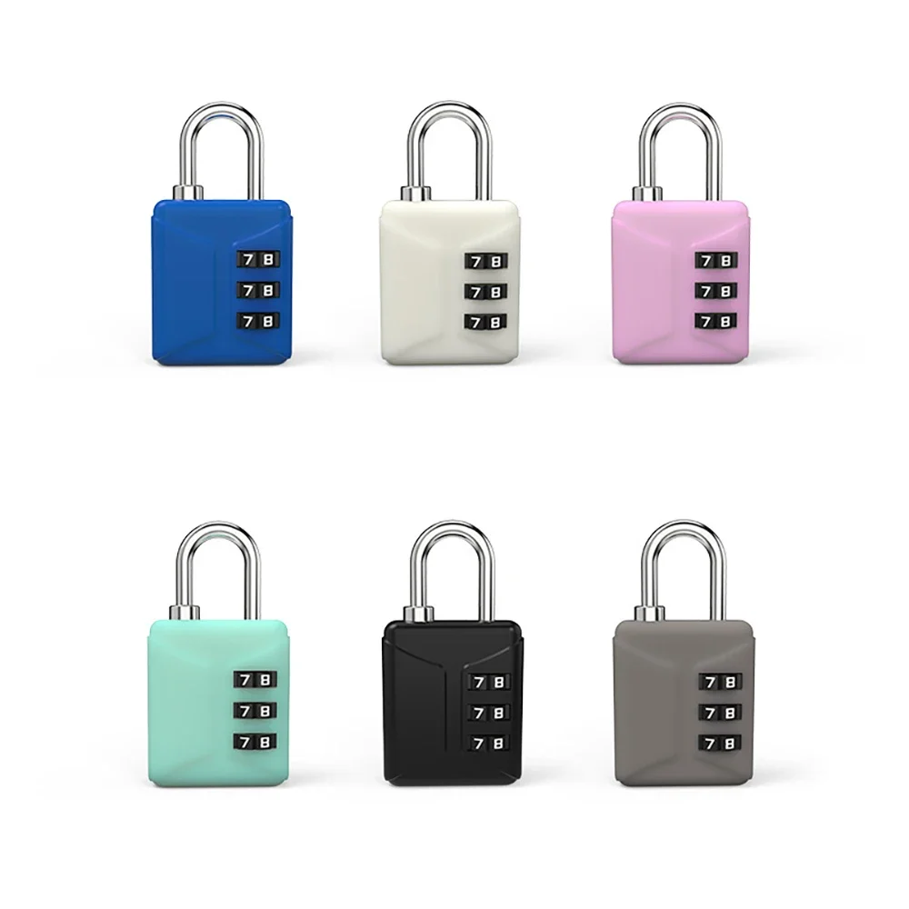 

Mini Combination Lock Locker Dormitory Cabinet Luggage Suitcase School Bag Mechanical Combination Lock Padlock Multi Color