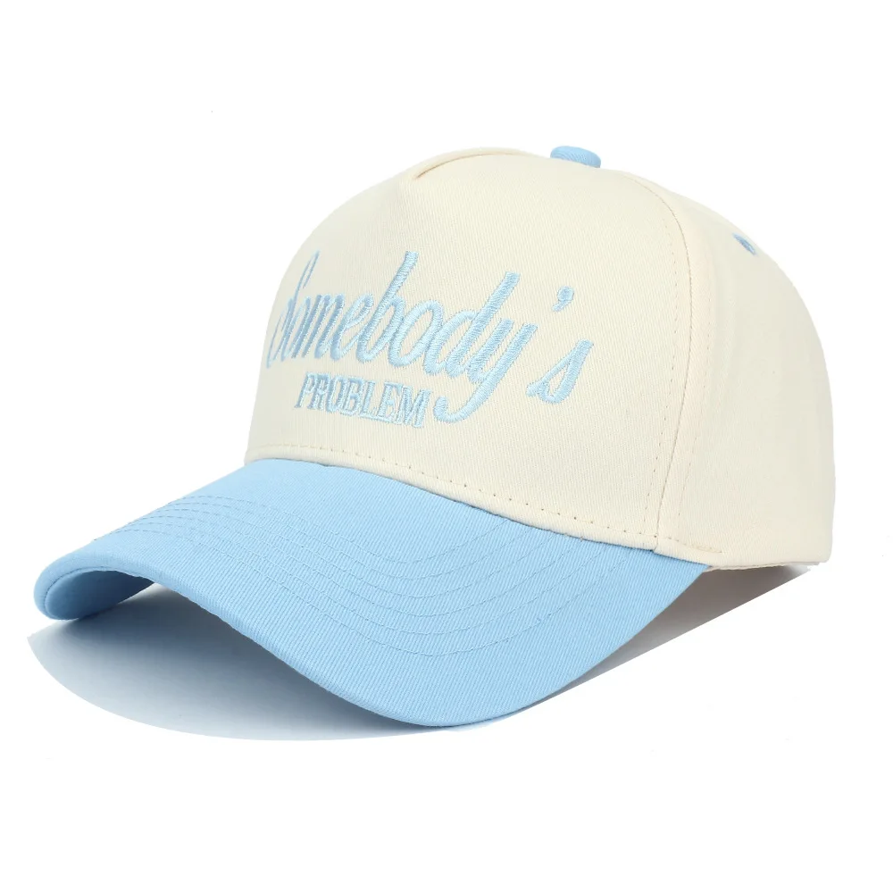 Somebody Truck Driver Hat Men and Women Adjustable Embroidered Baseball Hat Color blocked Valentine's Day Couple Hat