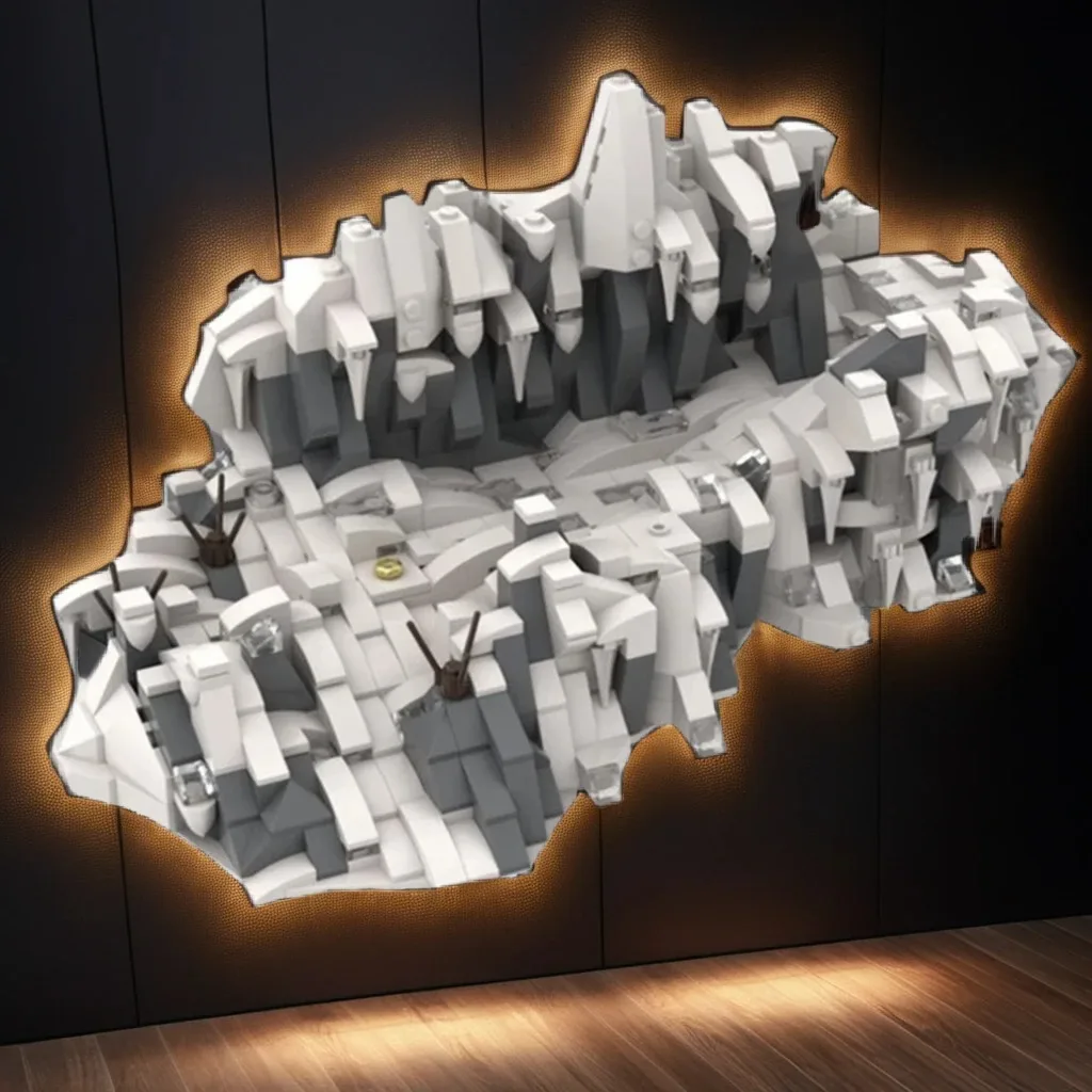 

1072 шт. Caradhras Pass MOC Lorder of the RingsSnow & Fellowship Минифигурки Образовательные строительные блоки Подарок