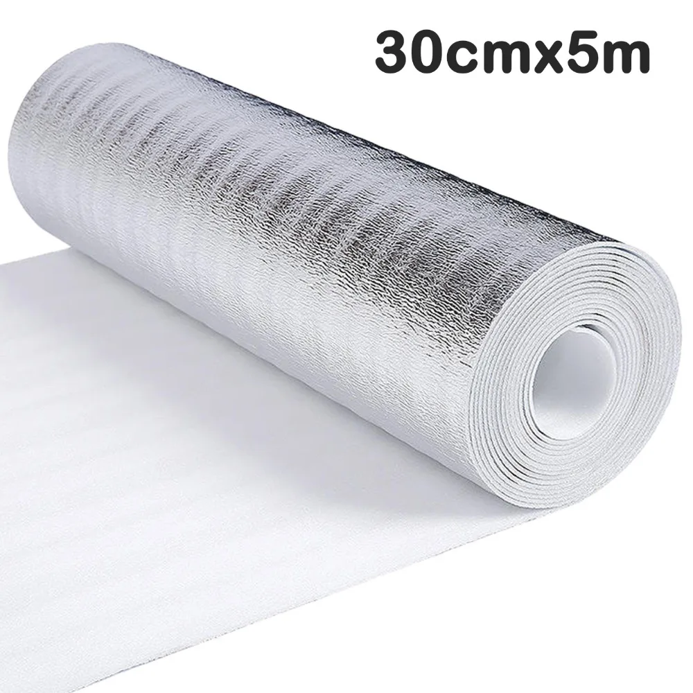 5m/10m Wall Insulation Film Aluminum Foil Sunscreen Radiator