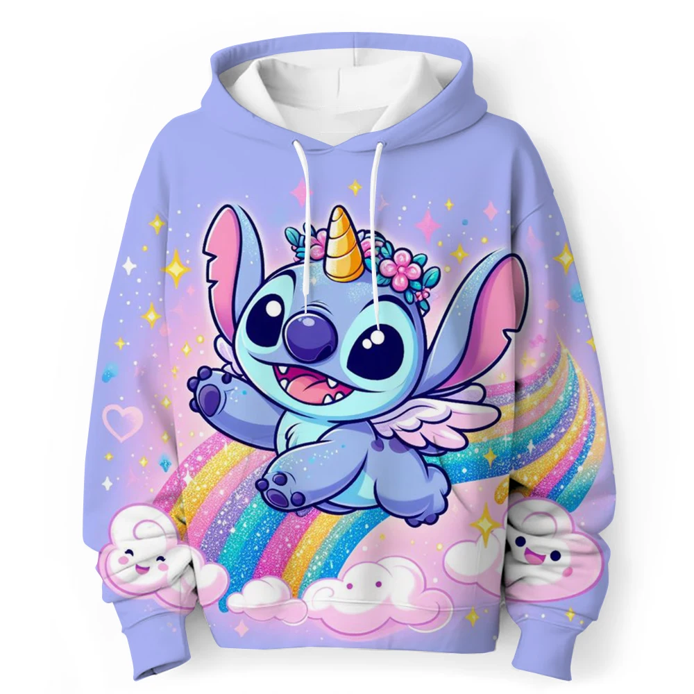 Moletons femininos Lilo Stitch PulΓ΄ver dos desenhos animados, roupas casuais, moletom com capuz feminino, moda kawaii, cor doce, Moletons femininos Lilo Stitch PulΓ΄ver dos desenhos animados, roupas casuais, moletom com capuz feminino, moda kawaii, cor doce,