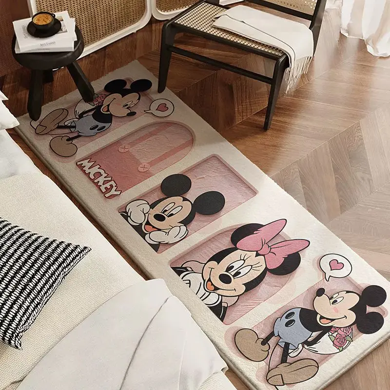 Disney Cartoon Mickey Mouse Pluszowy dywanik do dekoracji domu Minnie Łazienka Kuchnia Antypoślizgowa mata podłogowa Pokój dzienny Dywan nocny