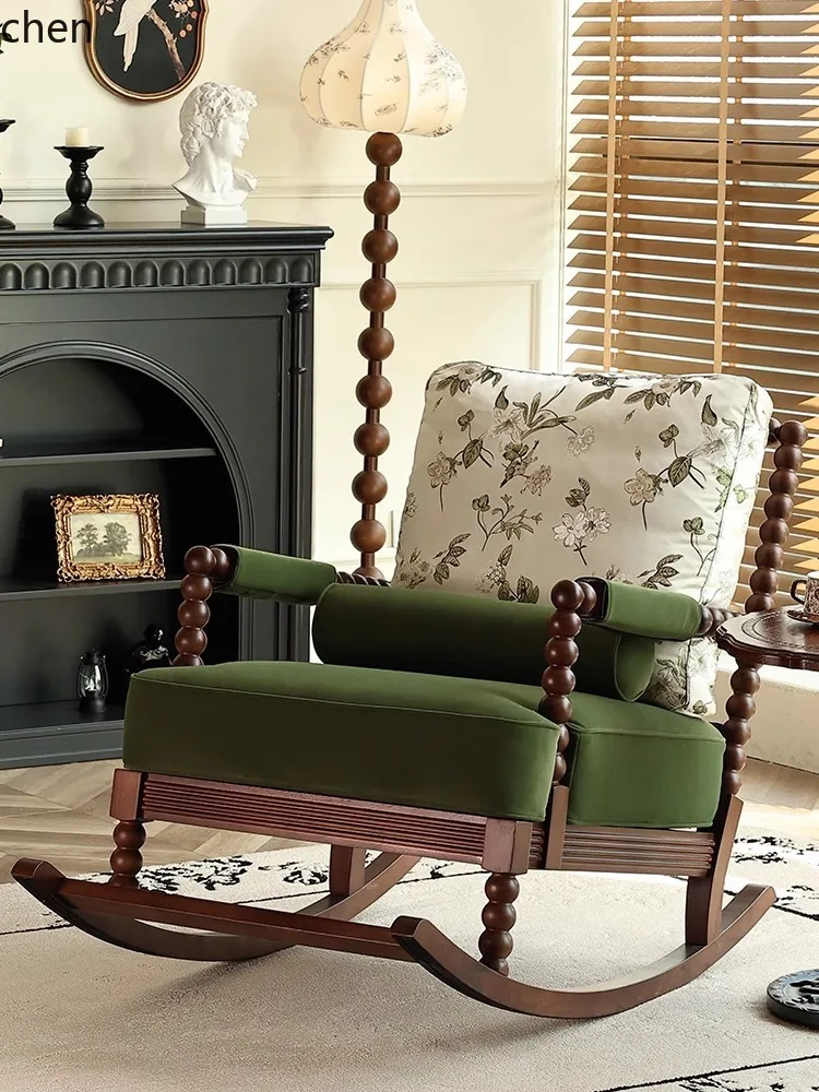 HXL Home Reclining and Sleeping Pearl Chair Solid Wood Sofa Rocking Chair