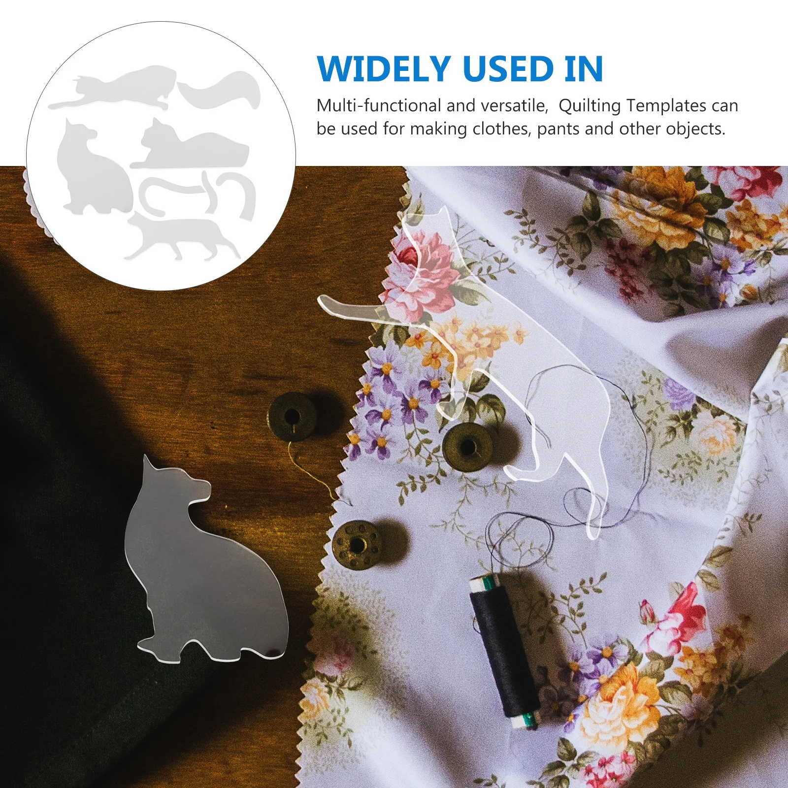 

1 Set Clear Acrylic Quilting Templates Cat Shape Rulers For Diy Patchwork Sewing Crafts Clothing Making Flower Pattern Tools