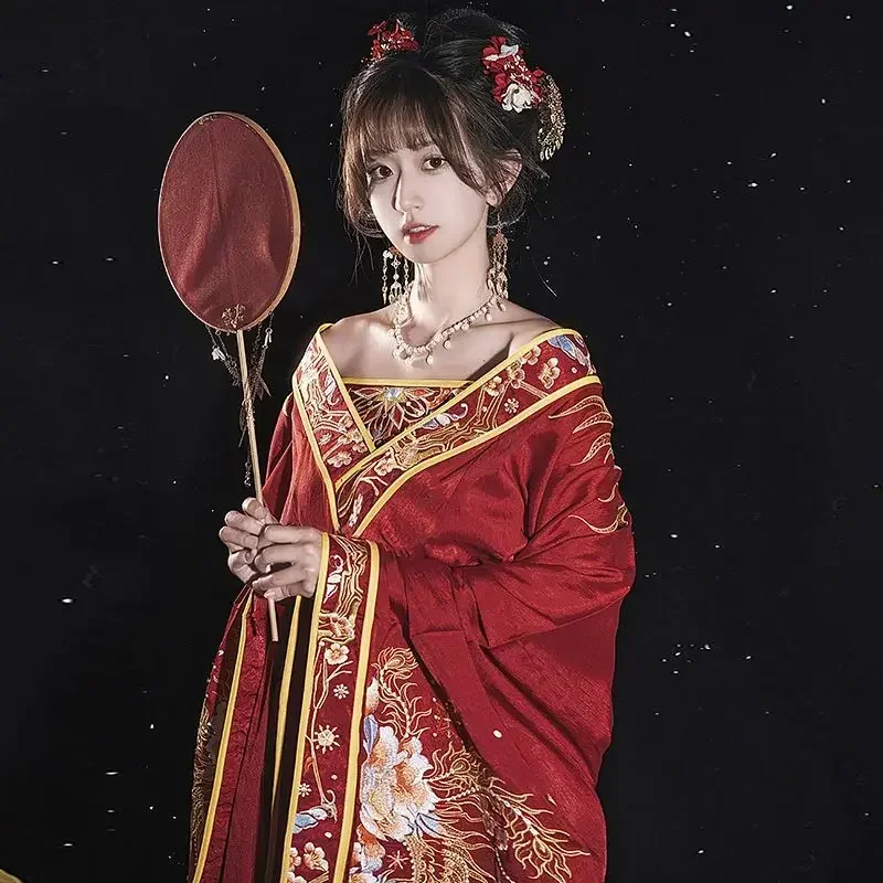 Alte Weijin Dynastie Hochzeit Fee Hanfu Kleid Frauen chinesischen Stil traditionellen Tanz rot Cosplay Kostüme Vintage Robe Sets