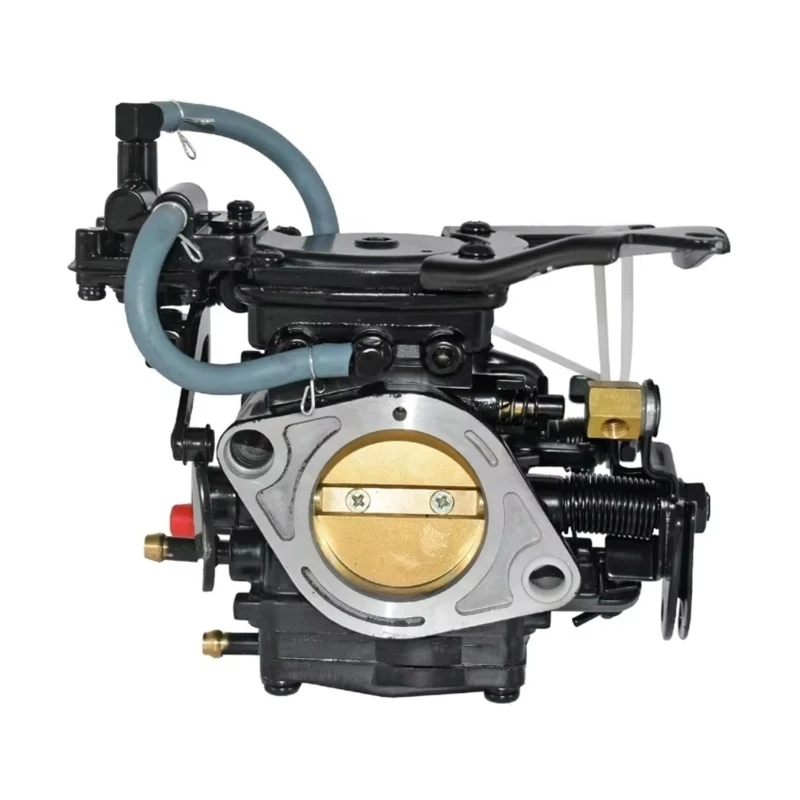 Replacement Engine Carburetor with Spring Linkage and Hose Loop, Metal Carb Body, Single Unit for Maintenance Repair and Part