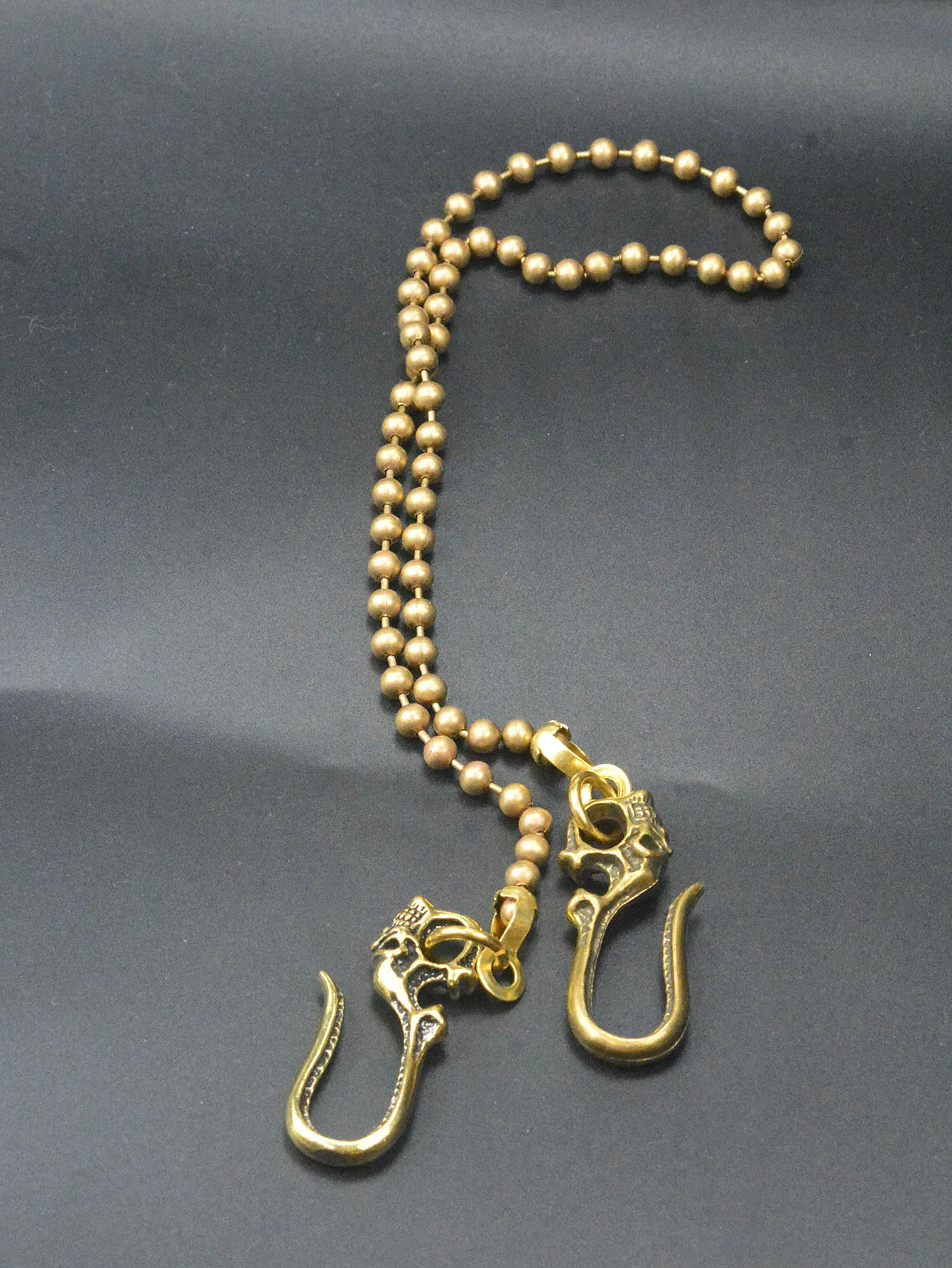 Gothic Brass Wallet Chain Keychain