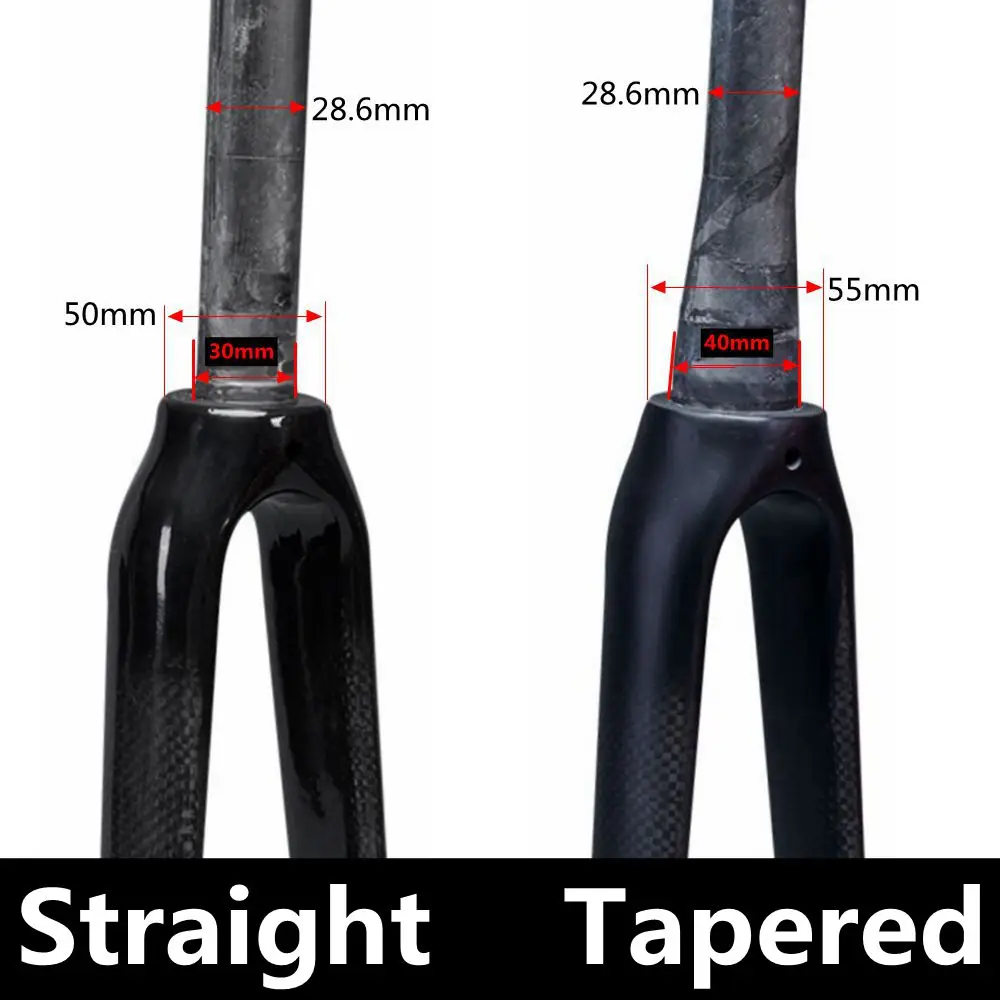 Ultralight Full Carbon Fiber Bike Road Bicycle Cycling Front Fork 700C Steerer Tube Diameter 28.6mm Disc Brake