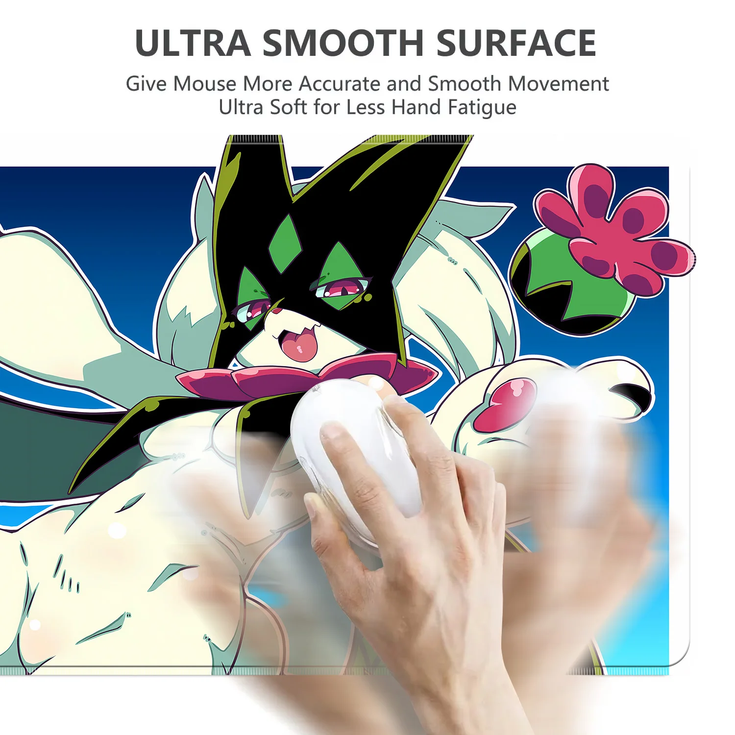 Kawaii Pokemon Meowscarada Gaming Desk Mouse Pad Non-Slip Rubber Base Desktop Mat Office Computer Keyboard Pad Home Decoration view 5