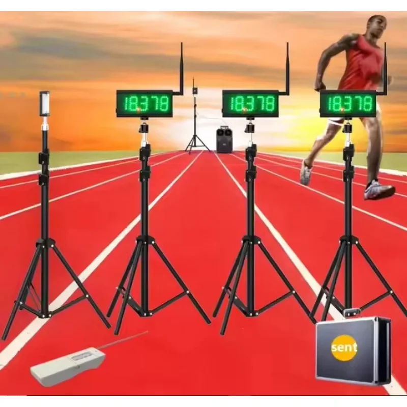 Multi-Track Infrared Remote Control Electronic Timing System Automatic Induction Wireless Laser Track Field Sprint Timer