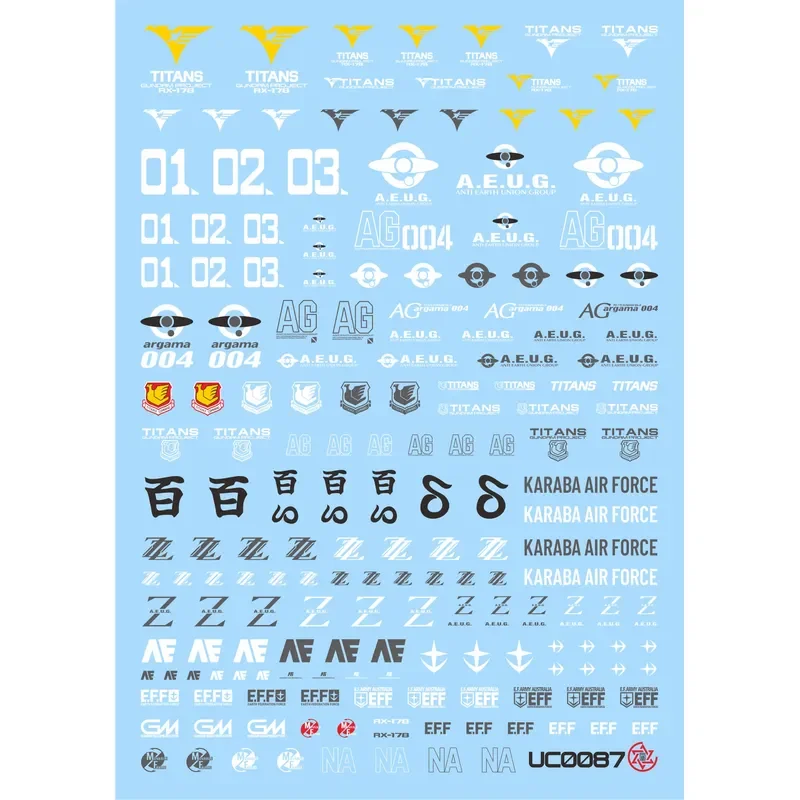 Chenxing High-Precision Waterslide Decals for UC0087 1/100 Federation Military Emblem Augustans Logo Hobby DIY Accessories