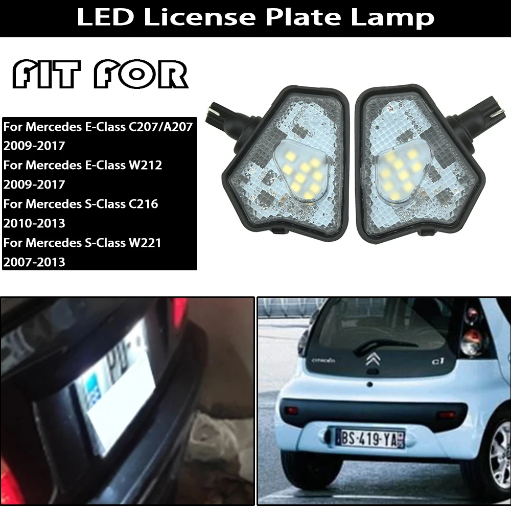 

2PcsAuto Parts For Mercedes A Class W176 W204 E-Class W212 GLA C Class X156 Car Led Under Side Rearview Mirror Puddle Light