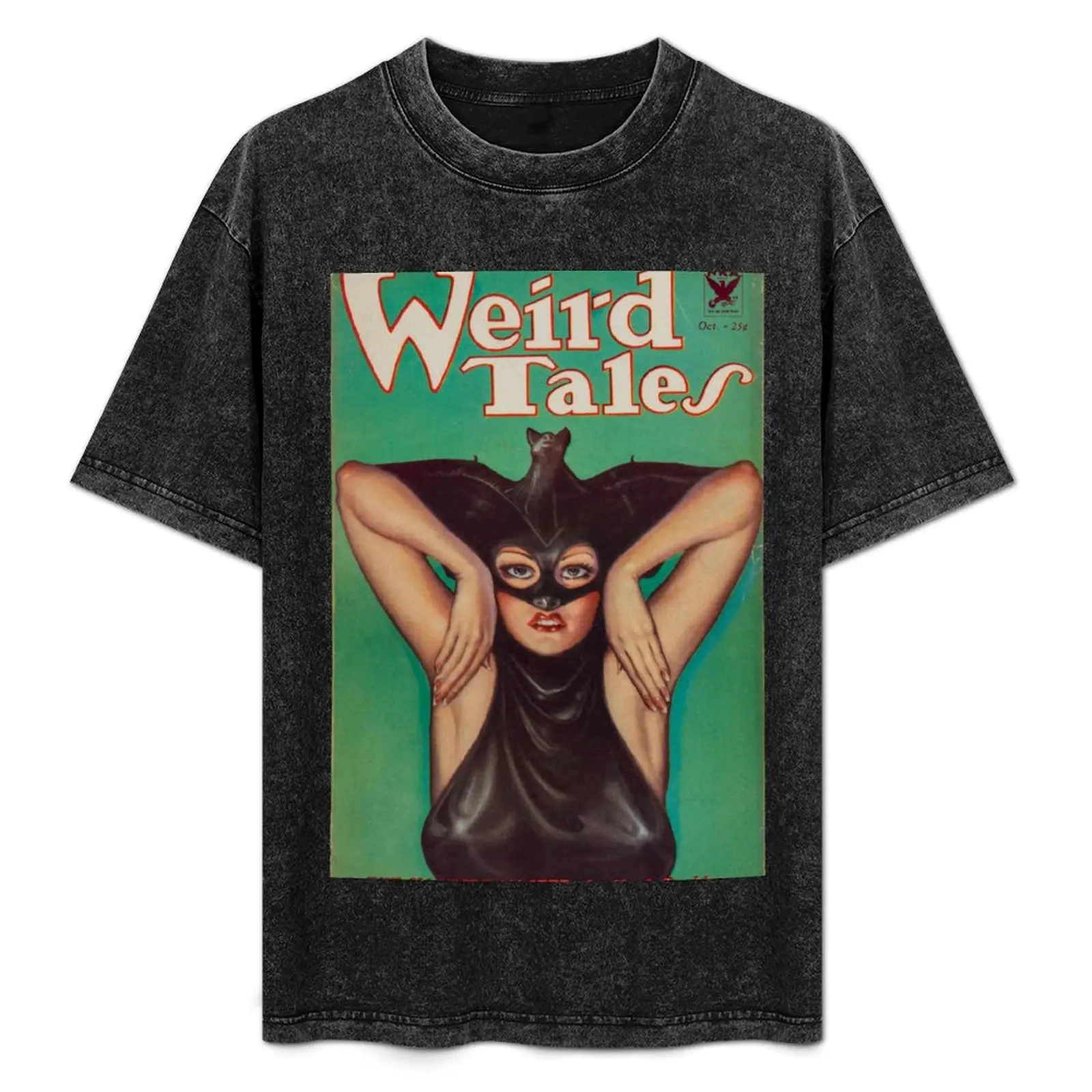 Comic Book Cover Weird Tales Vampire Woman Batgirl T-Shirt summer top summer clothes plain t shirt for men