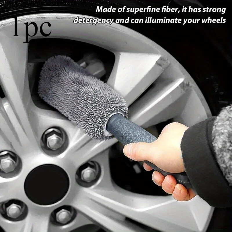 Ultra-soft bristle car wheel cleaning brush - durable PVC material, perfect for tire maintenance and car care tire brushes