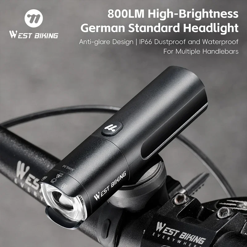 

WEST BIKING Яркий передний фонарь для велосипеда, непромокаемый велосипедный фонарь 400/600/800LM, велосипедная фара, сверхлегкий фонарик, велосипедный фонарь