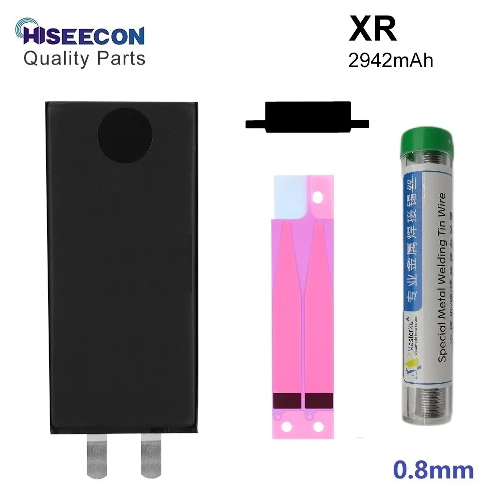 5pcs Hiseecon Original Battery Cell No Flex For iPhone 14 13 Pro 12 11 XR XS MAX Mini SE 2020 Phone Repair Cable OEM Qianli  JC