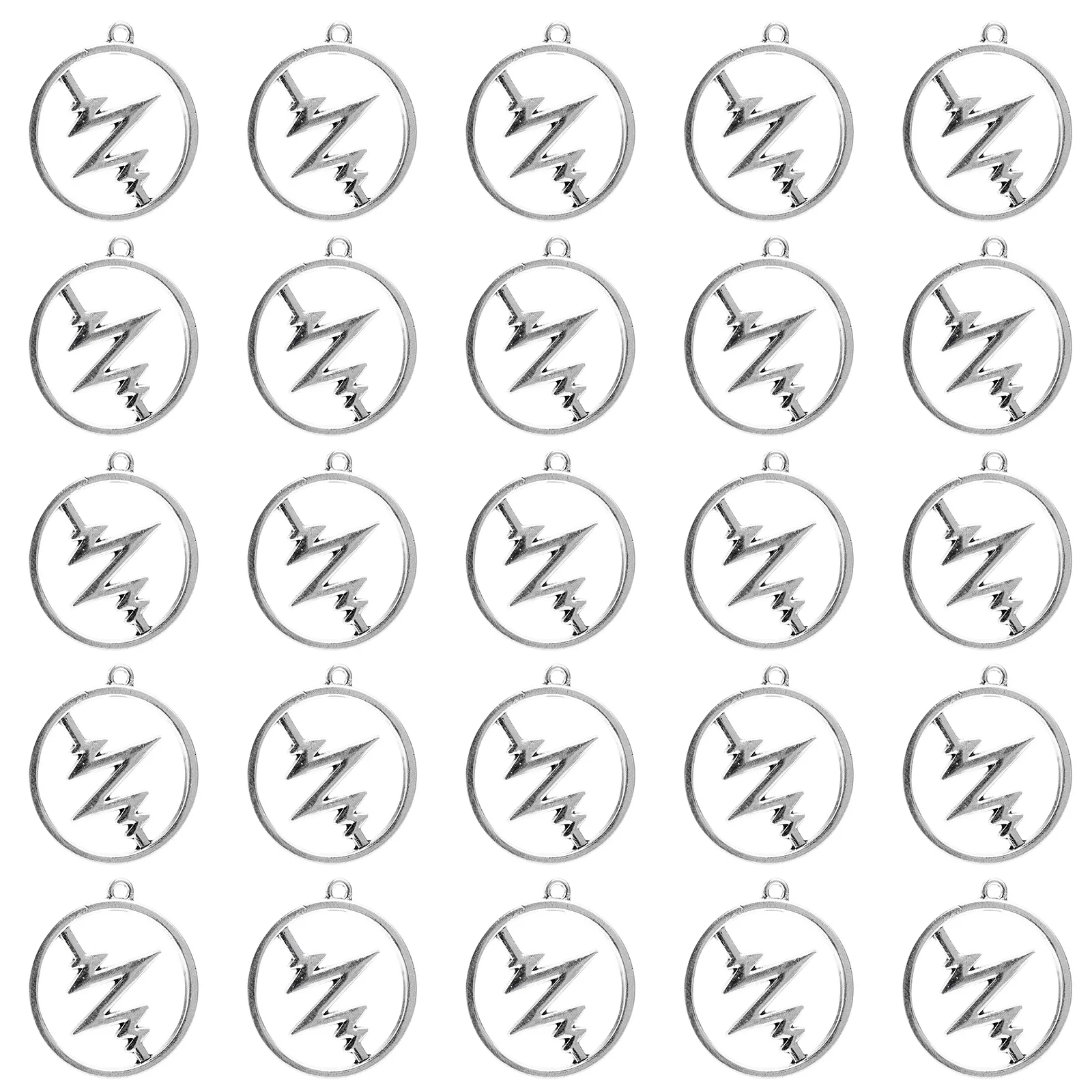 50Pcs Creative Ecg Heartbeat Charms Metal Pendants for DIY Jewelry Accessories Necklace Bracelet Bracelet Pendant