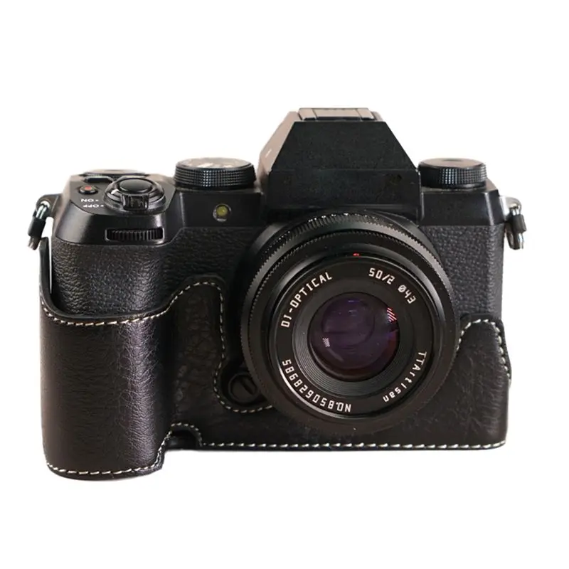 Camera Case Camera Storage Bag Fujifilm X-M5 Protector Strap Base Cover Retro Leather