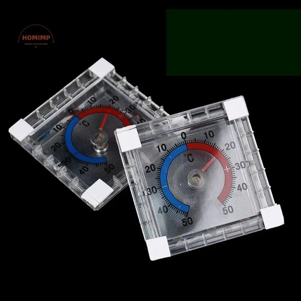 

Self Adhesive Temperature Thermometer Transparent Square Graduated Disc Plastic Convenient Wall thermometer Outdoor