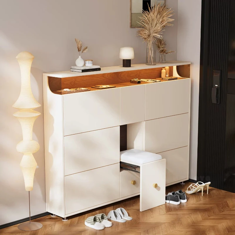 Book Bench Shoe Cabinet Wooden Luxury Secret Narrow Shoe Cabinet White Rotating Organizador De Zapatos Living Room Furniture
