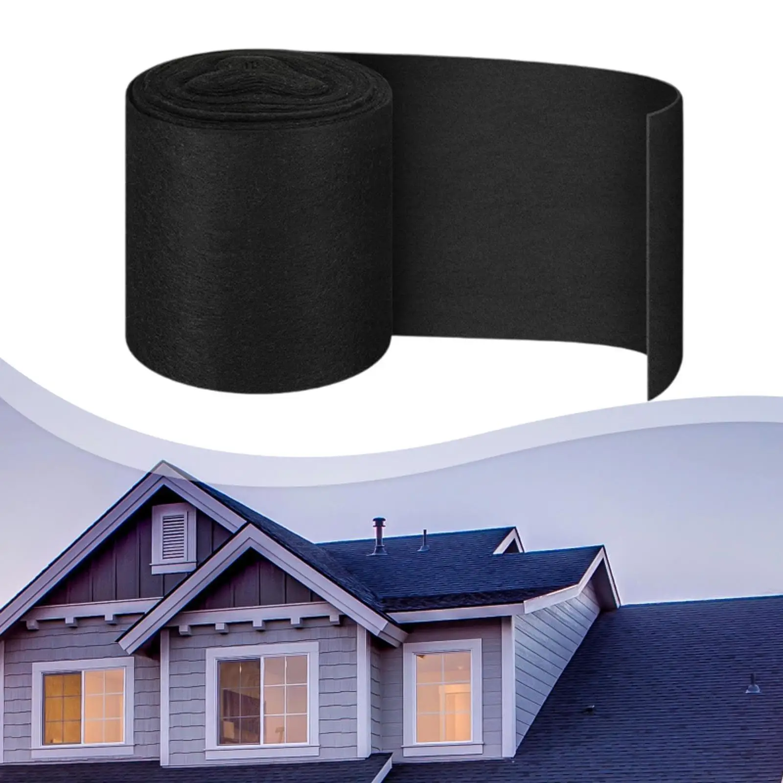 Ridge Guard Mesh Roll 32.8ft Breathable Roof Exhaust Vent Activated Carbon Filter Cotton Protector for Small Commercial Roofs