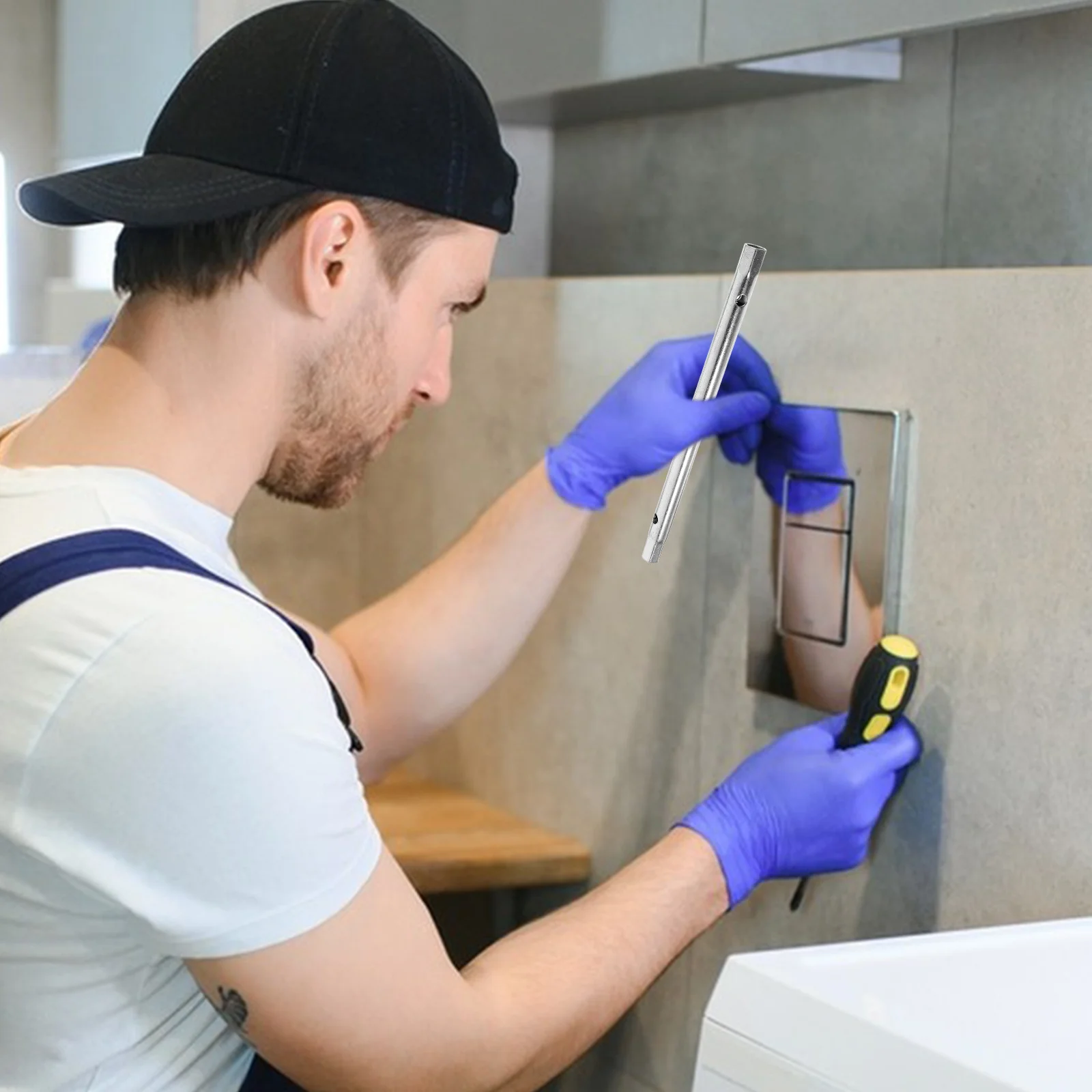 3 قطعة مفتاح بانة مجموعة المزدوج نهاية السباكة المفك لشد المكسرات الحنفية حوض الحمام صنبور أداة المدمجة دائم الصلب اليد #1