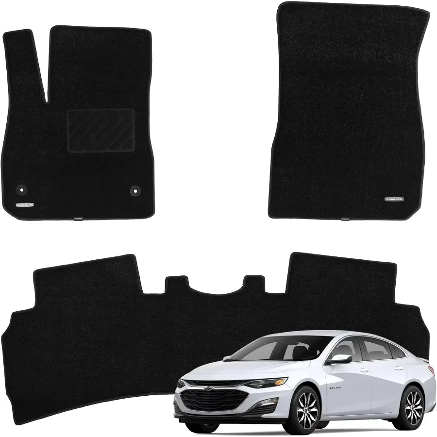 

Superior Carpet Floor Mats for 2016-2025 Chevrolet Malibu 0.5-Inch Ultra-Thick Noise-Reducing All-Weather Waterproof Anti-Slip