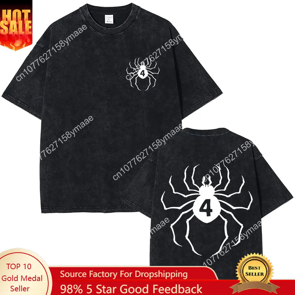 

Anime Hunter X Hunter Vintage Washed T Shirt Spider Phantom Troupe Hisoka Chrollo T-shirt Men Women Manga Casual Cotton T-shirts
