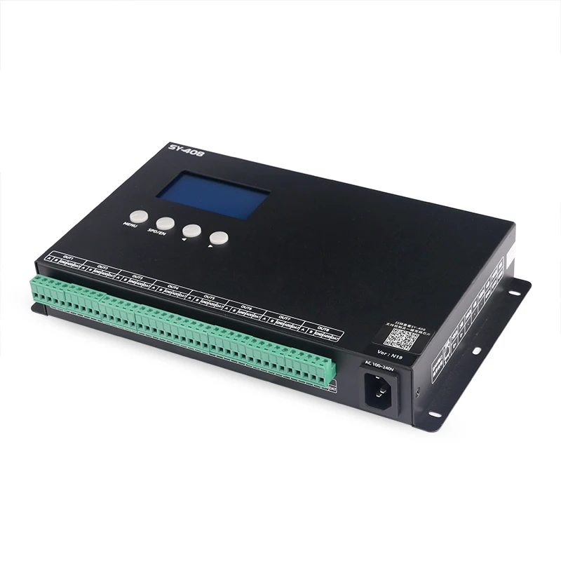 K-SY-408 8CH programmable Pixel light controller, cascade SPI controller, 1024 pixel x8CH x N, LEDplayer 3 software