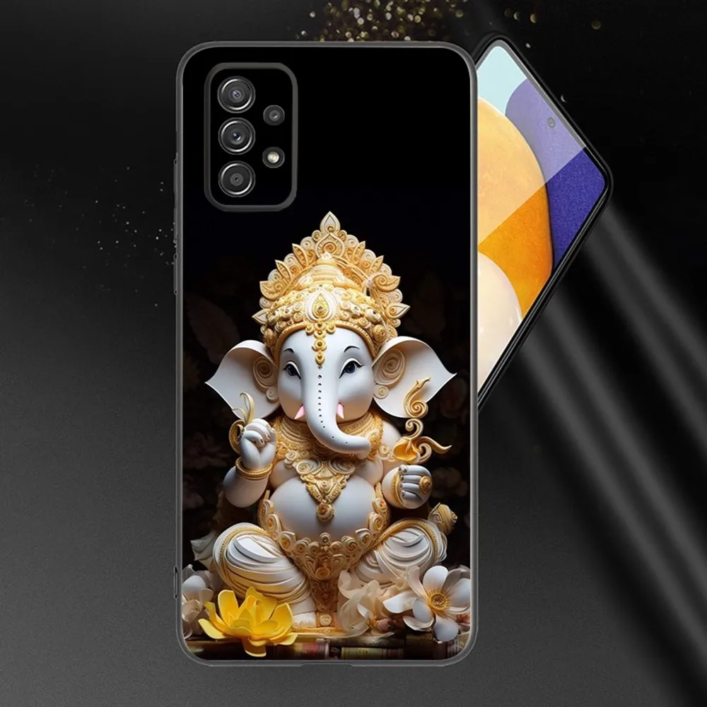 Ganesha The Hindu Phone Case, Soft Black Phone Cover, Samsung Galaxy A13,A21s,A22,A31,A32,A52,A53,A71,A80,A91