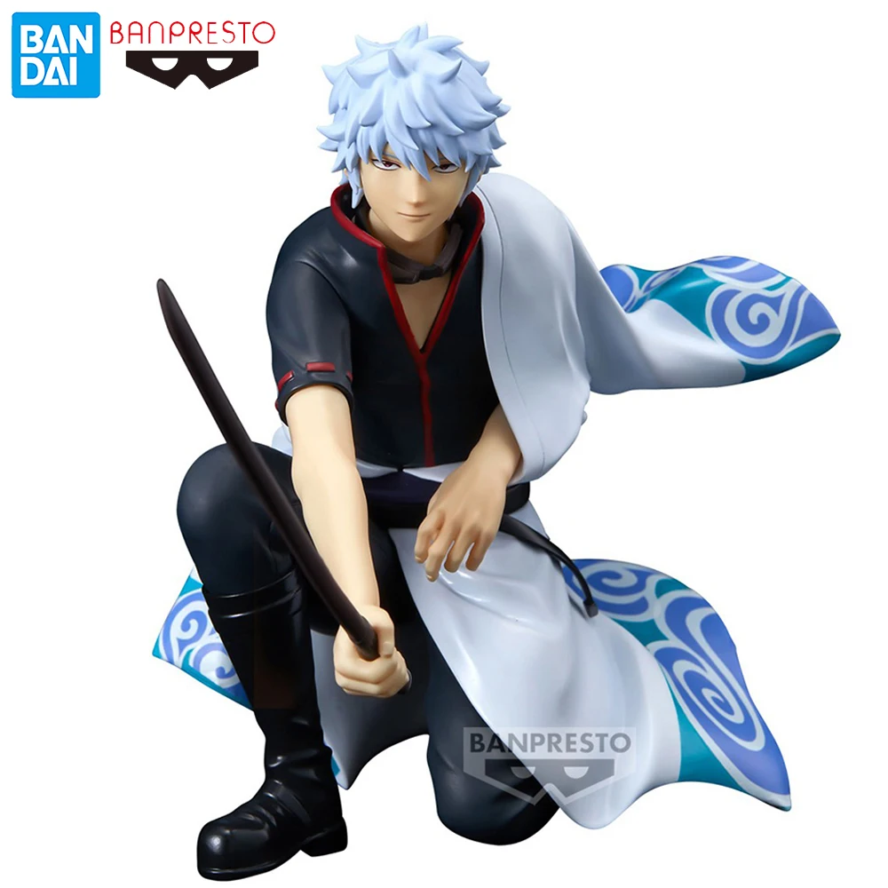 Original New BANPRESTO Sakata Gintoki (Anniversary Ver.) (Gintama) Nice Collectible 12cm Anime Figure Model Gift Toys