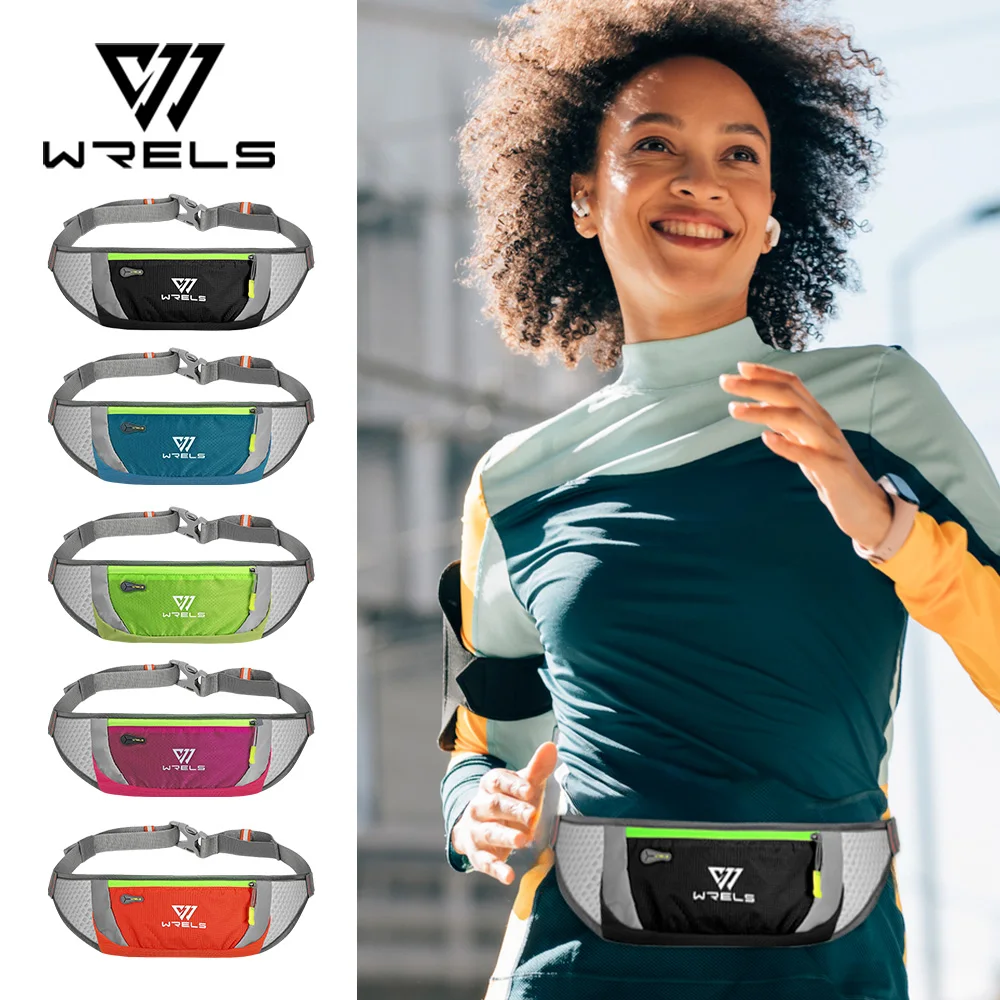 

WRELS Sport Running Phone Case Waist Bag Lightweight Outdoors Daily Casual Hiking Waist Bag Adjustable Belt Slim Utralthin Bag