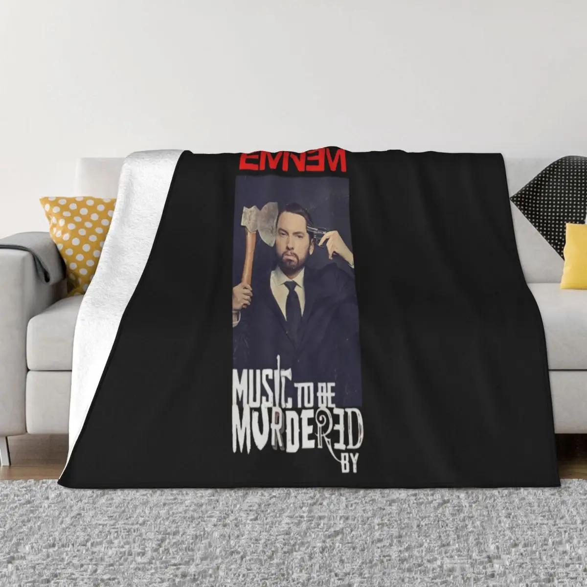 899 Eminem New Album Music To Be Murdered By Cover Size Grose S 5Xl Comfortable Throw Blanket