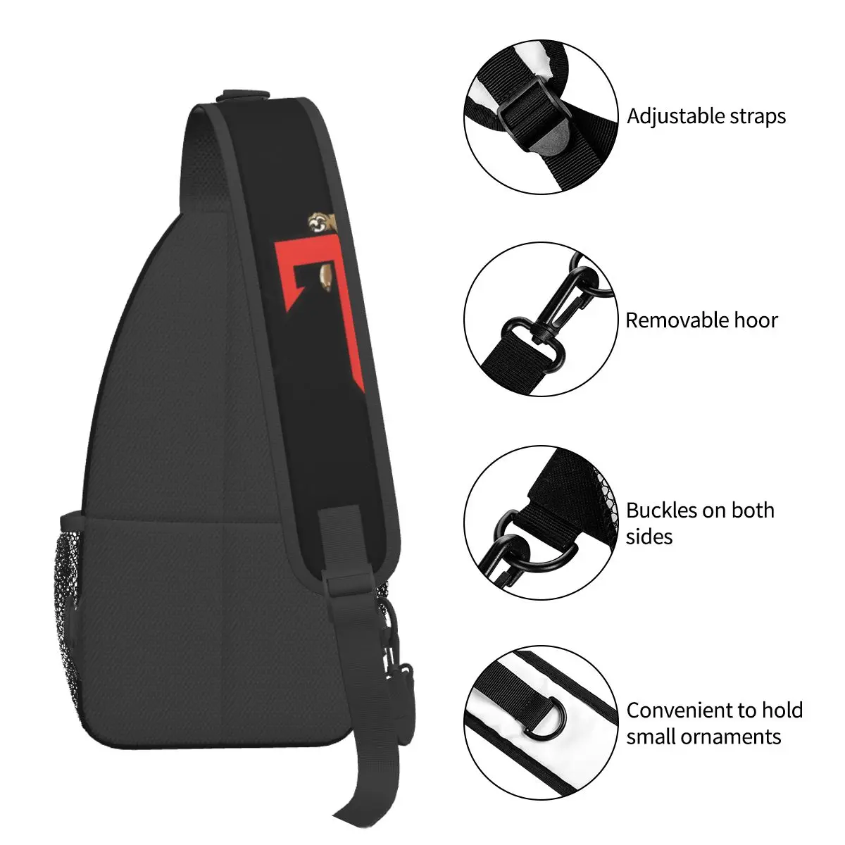 Natanel Cano CT Corridos Tumbas Bolsa Peito Sling Pequena, Mochila Crossbody Shoulder Sling, Mochilas Esportivas ao Ar Livre para Homens e Mulheres