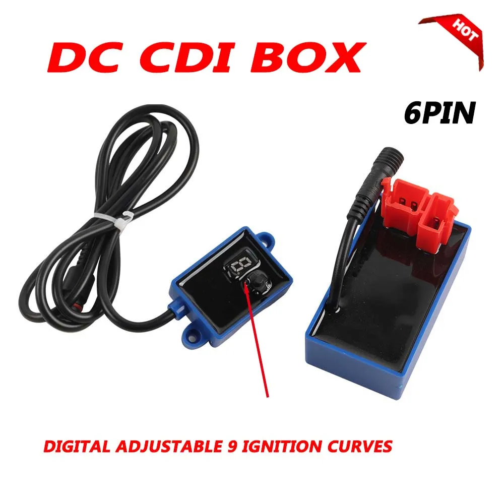 For FT180 FT200 FT250 170Z 125cc 250cc 250Z DM250 NX200 NX350 Accessories 6PIN DC CDI Box 9 Ignition Curves Digital Adjustable