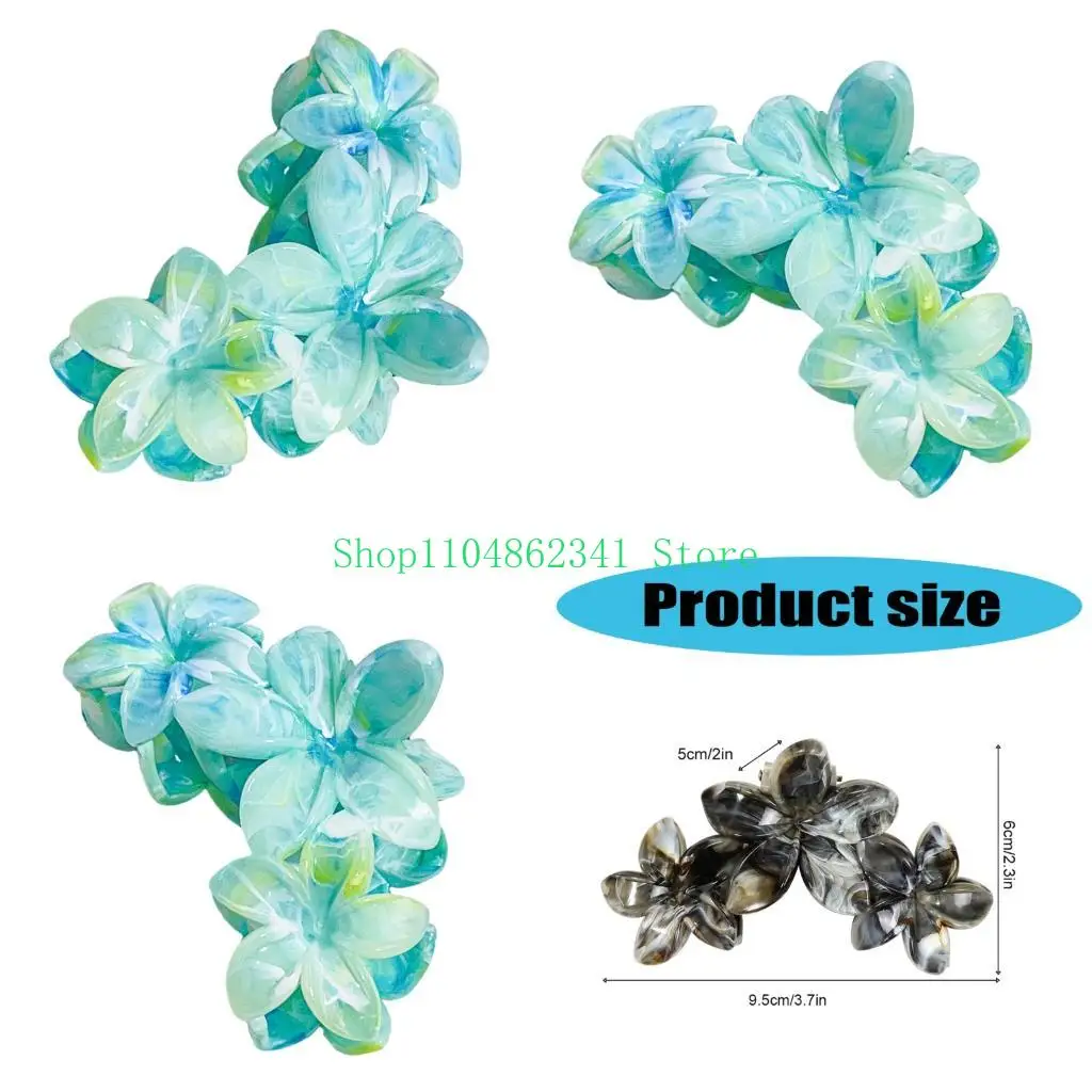 

Resin Hair Claw Clip with Marble Effect Strong Grip Fashion Hair Accessories Trendy Hairpiece for Casual and Prom Looks