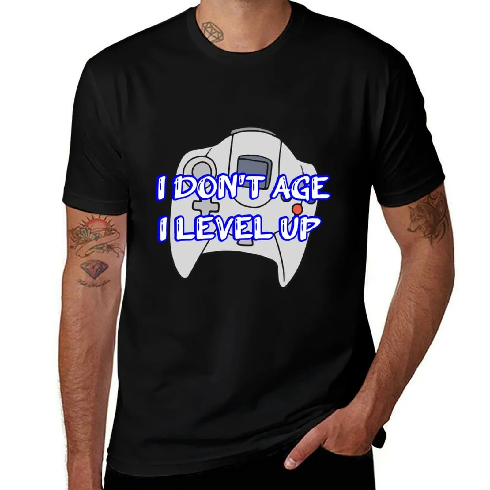 I don't age i level up gift for Gamer T-Shirt Casual Basic Street Style T-Shirt