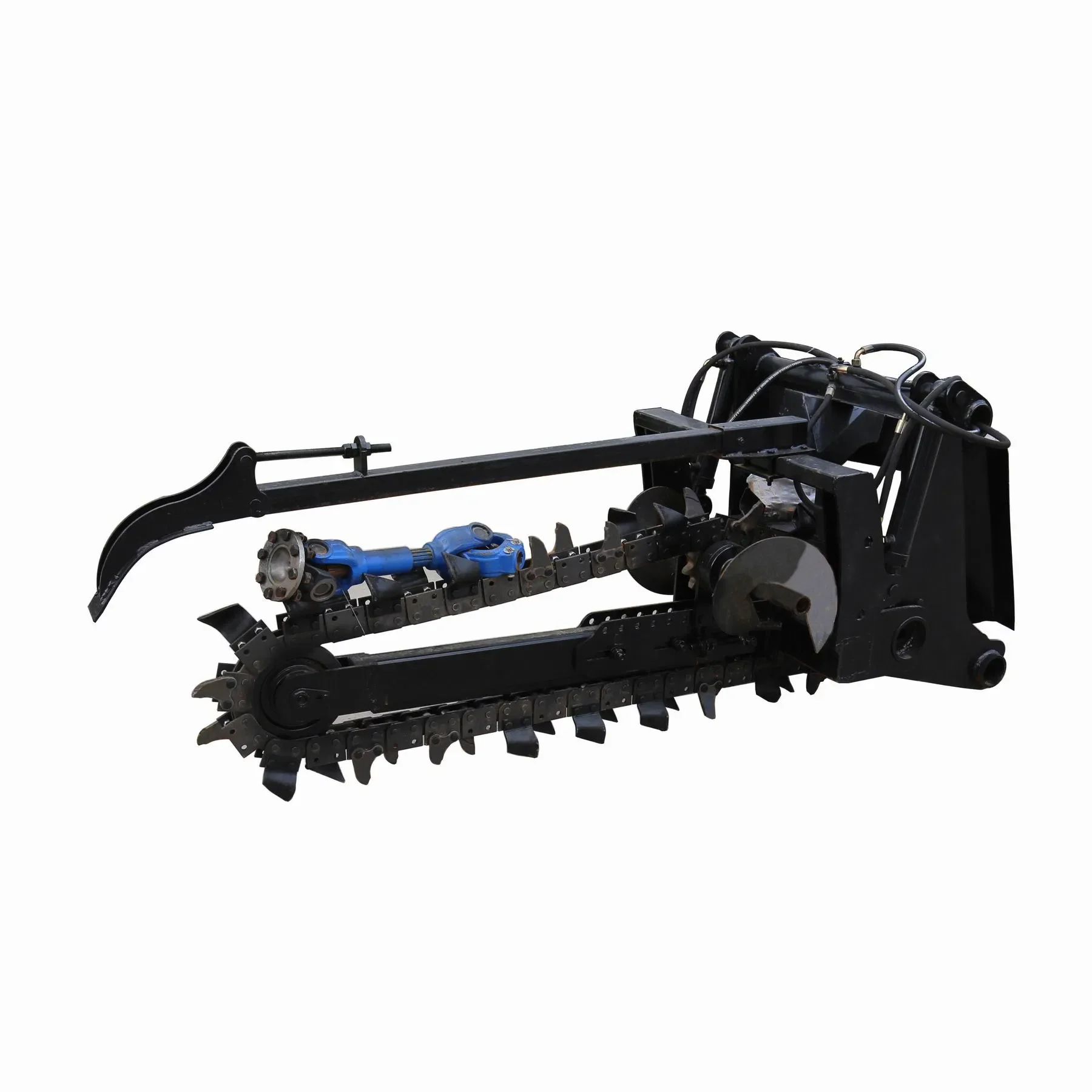 3 Point Hitch Tractor Mounted Trencher with Pto Driven Pipeline Chain Ditcher Mini Chainsaw Track Trenching Hydraulic Machine