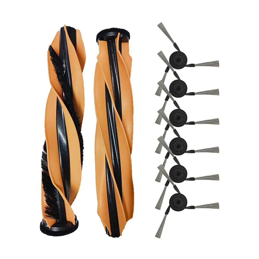 For Mova Z60 Standalone Robot Vacuum Cleaner Brush Kit 2 Main Brushes with ReFor Movable Bearing and 6 Side Brushes