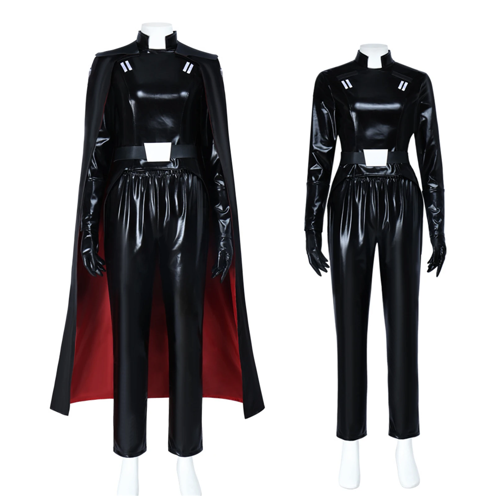 

Movie Women Sith Cosplay Trilla Suduri Costume Black Tight Outfit Leather Jackets Cloaks Uniforms Halloween Carnival Party Suit