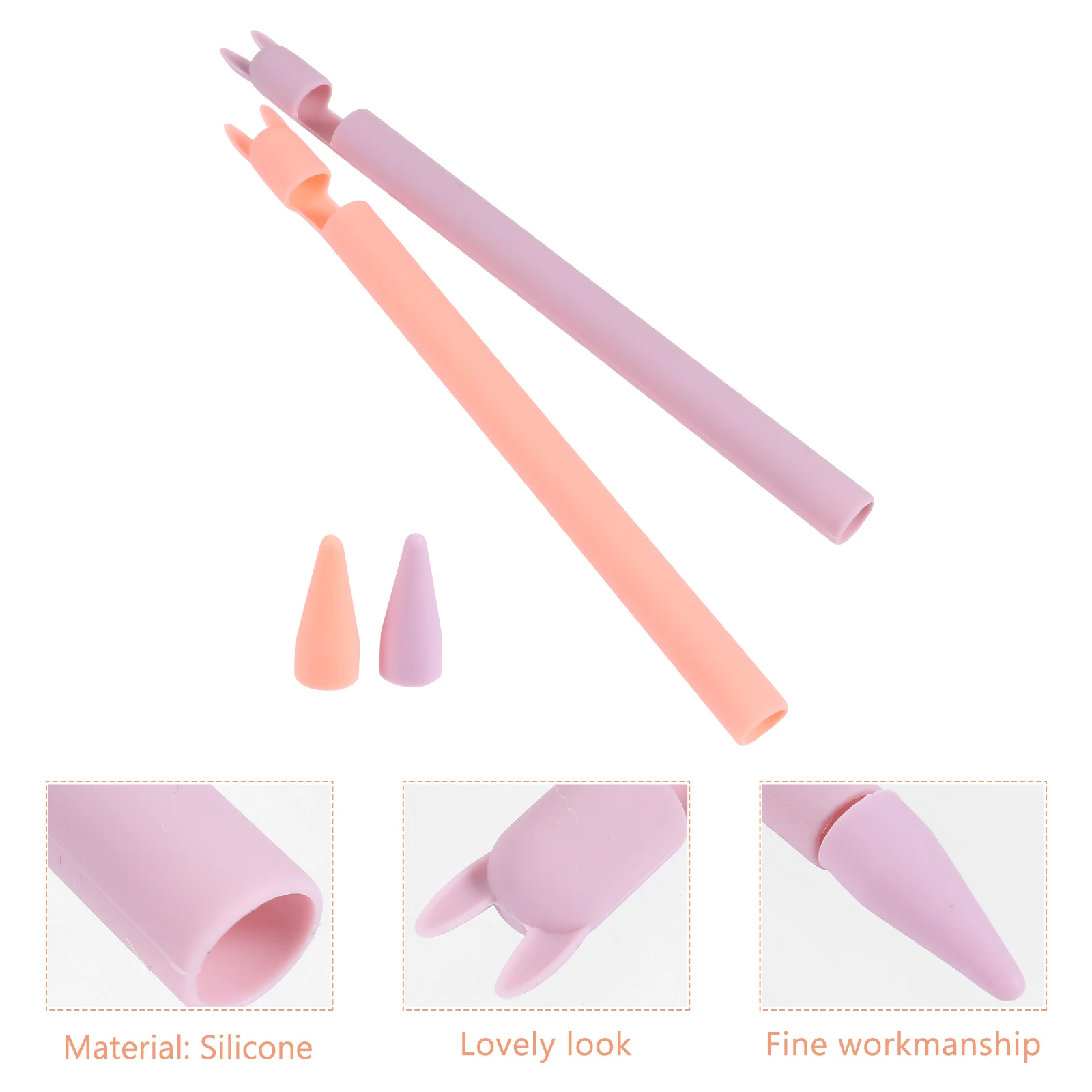 

2 шт. чехол для стилуса, совместимый с Apple Pencil 1, нескользящий противоударный силиконовый чехол, защитный чехол от падения для