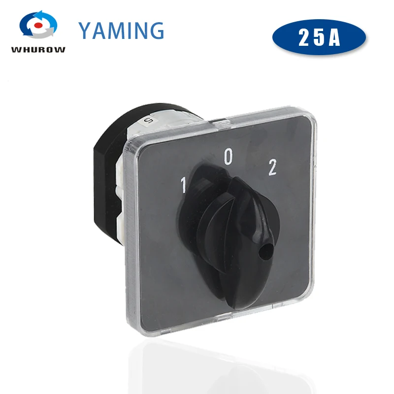 YMZ12-25A Electrical Changeover Switch Silver Contact Power Control Interuptor Rotary Knob ON-OFF Multi Positions LW31