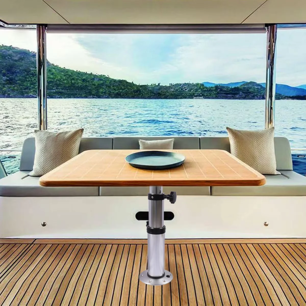 3단 텔레스코픽 RV 테이블 다리, 높이 조절 가능 42-75cm, 캠핑카, 보트, RV 및 요트에 적합